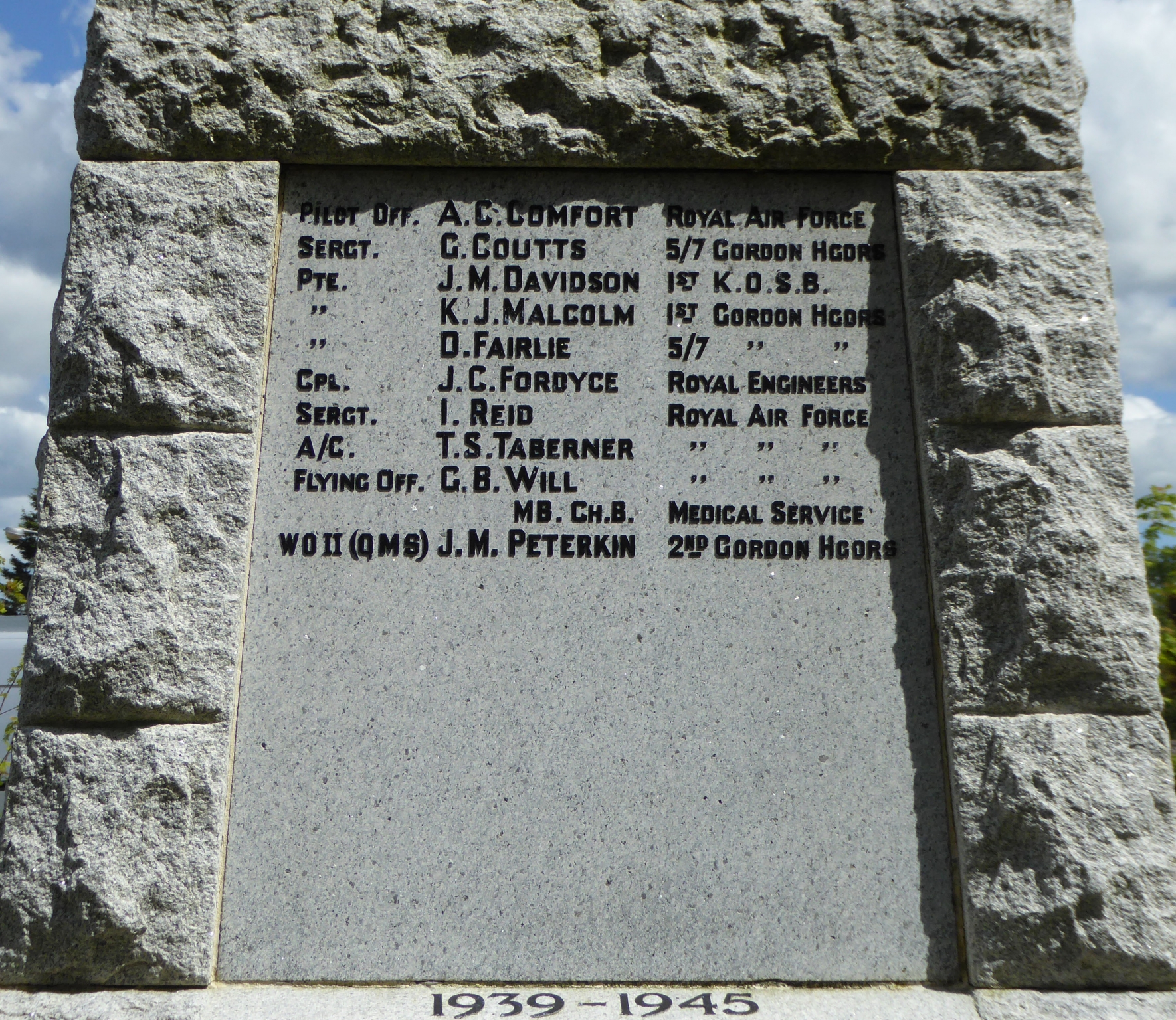 ALFORD ABERDEENSHIRE War Memorials Online